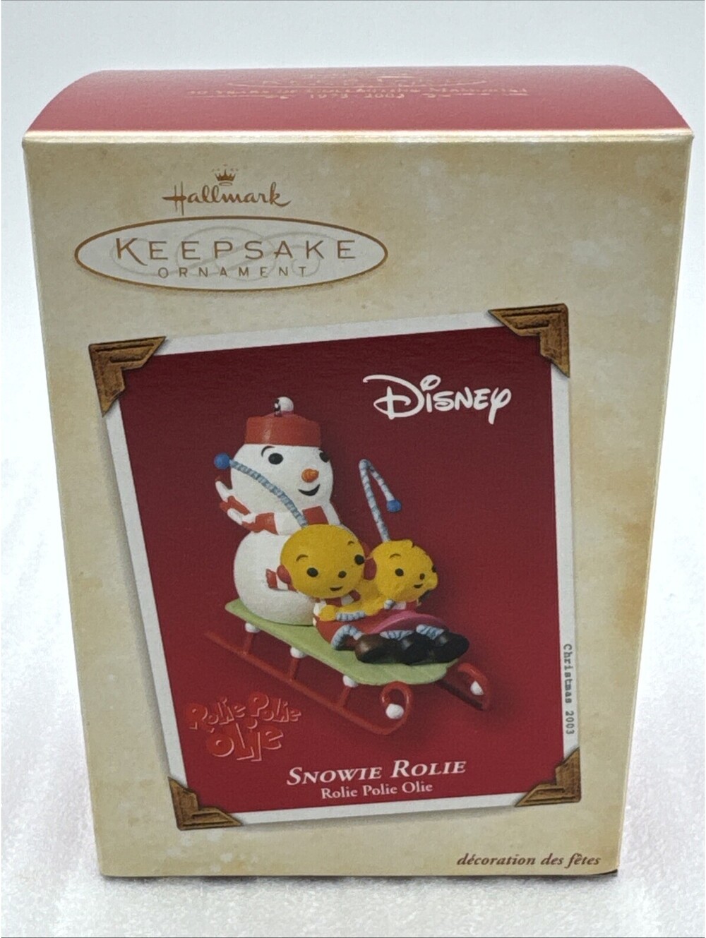 2003 Hallmark Keepsake Mr. Snowie Rolie Disney's Rolie Polie Olie Ornament New